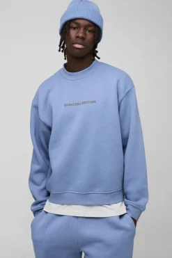 330GSM Oversized Boxy Extended Neck Limited high Build Print Sweatshirt