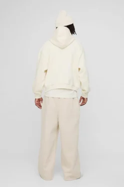 330GSM Oversized Boxy M Flocked Hoodie