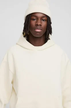 330GSM Oversized Boxy M Flocked Hoodie