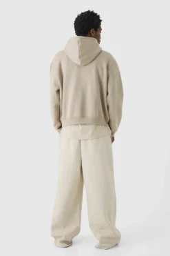 330GSM Oversized Boxy M Flocked Hoodie