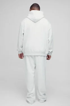 330GSM Plus Oversized Hoodie in Grey Marl