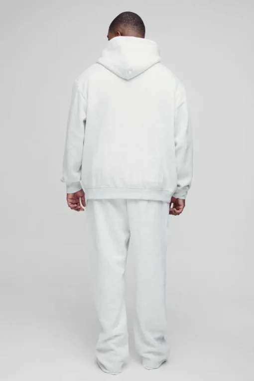 330GSM Plus Oversized Hoodie in Grey Marl