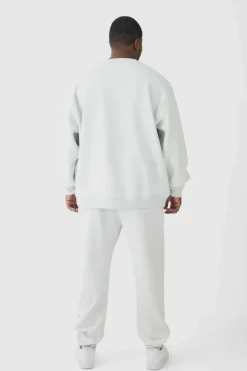 330GSM Plus Oversized Sweatshirt In Grey Marl