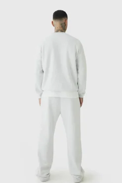 330GSM Tall Straight Leg Fit Jogger In Grey Marl
