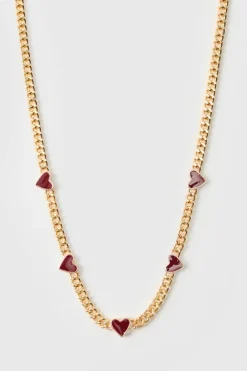 Heart Charm Necklace In Gold
