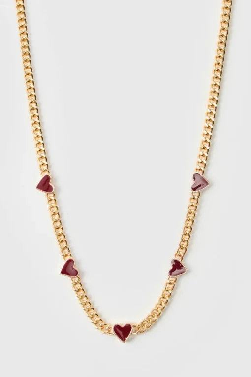 Heart Charm Necklace In Gold