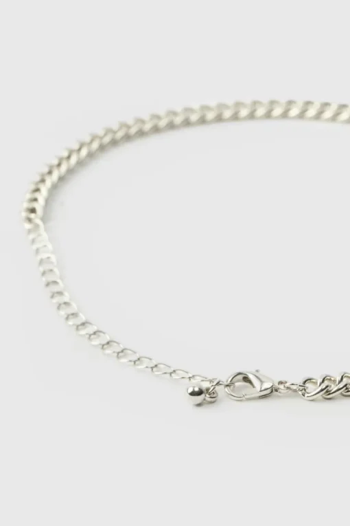 Heart Charm Necklace In Silver