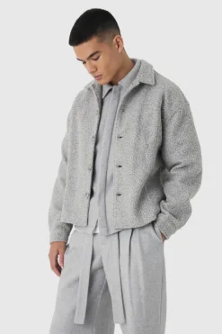 Heavyweight Oversized Boucle Overshirt