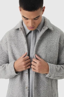 Heavyweight Oversized Boucle Overshirt