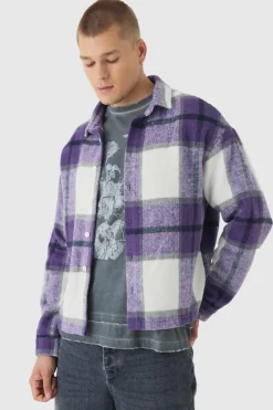 Heavyweight Oversized Brushed Check Overshirt