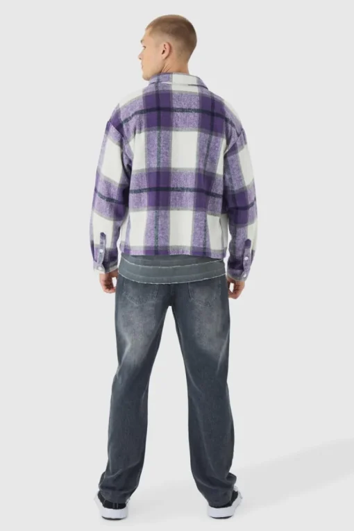 Heavyweight Oversized Brushed Check Overshirt