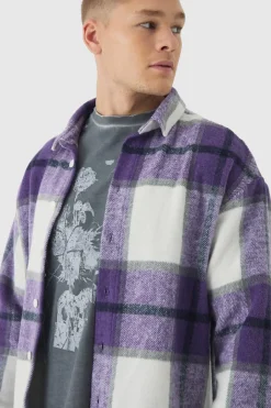 Heavyweight Oversized Brushed Check Overshirt