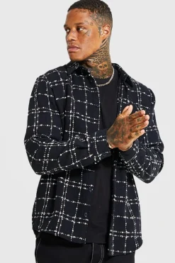 Heavyweight Textured Check Overshirt