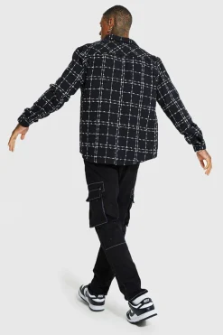 Heavyweight Textured Check Overshirt