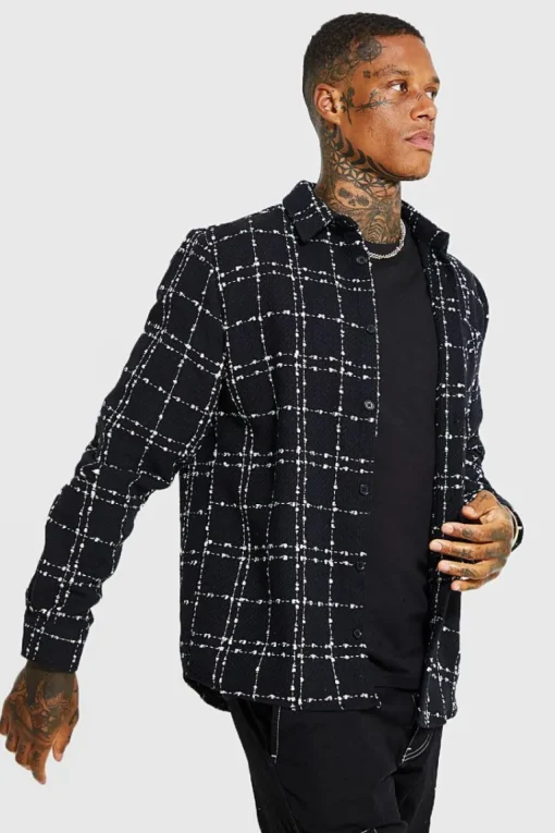 Heavyweight Textured Check Overshirt
