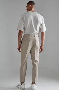 High Rise 4 Way Stretch Tapered Trousers