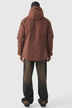 Hooded Parka In Chocolate