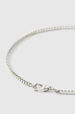 Iced Cross Necklace In Silver