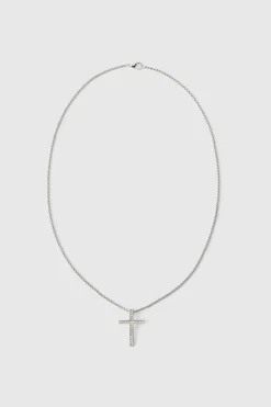 Iced Ring And Cross Necklace