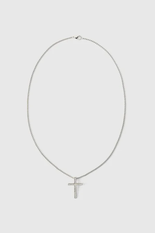 Iced Ring And Cross Necklace