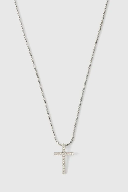 Iced Ring And Cross Necklace