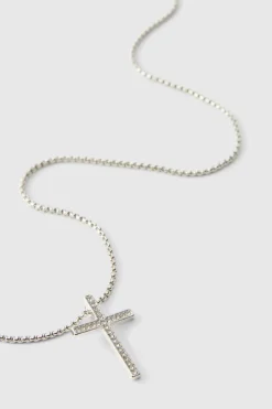 Iced Ring And Cross Necklace