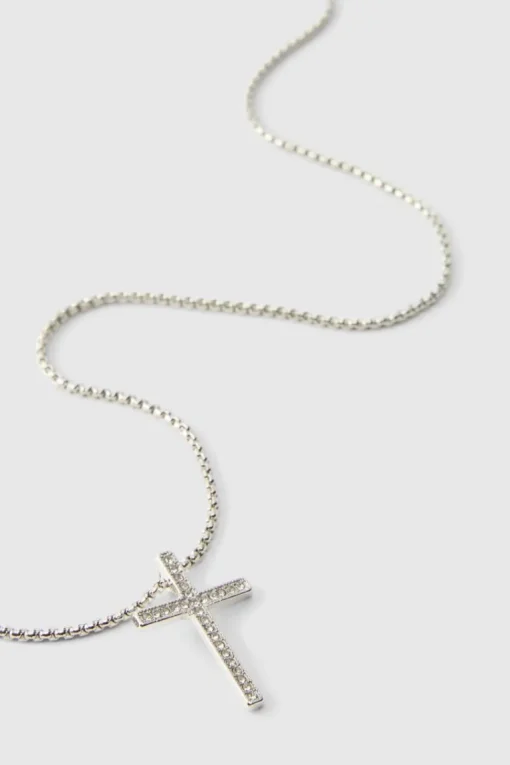 Iced Ring And Cross Necklace
