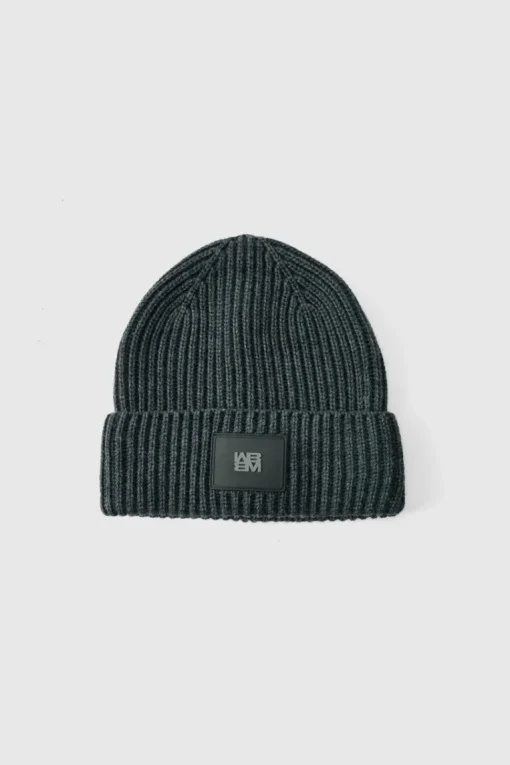 Knitted PU Plaque Beanie