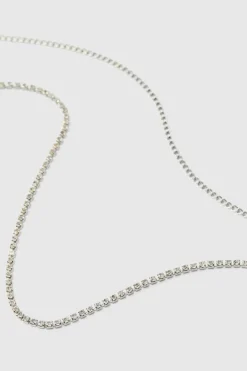 Layered Cross Iced Necklace