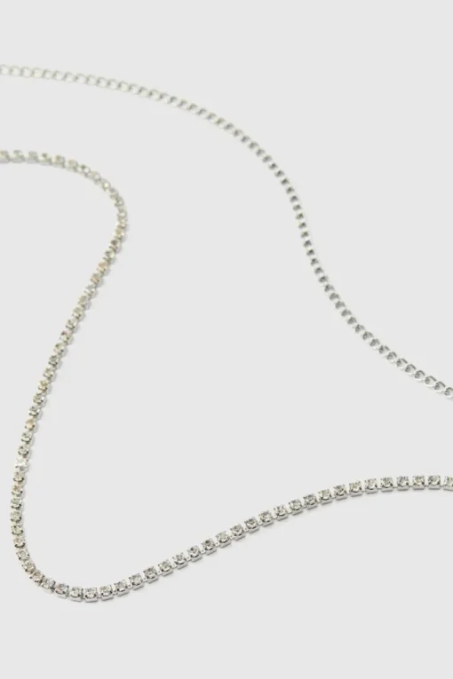 Layered Cross Iced Necklace