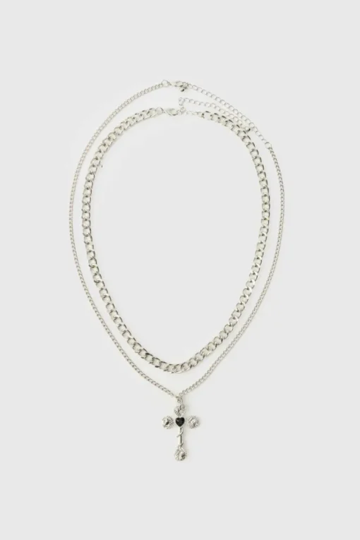 Layered Cross Necklace