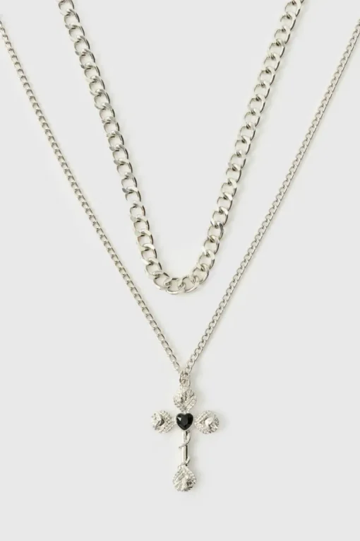 Layered Cross Necklace