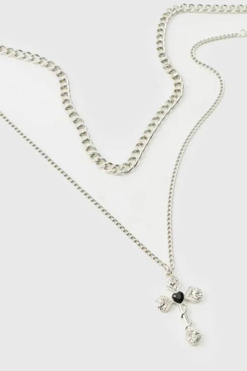 Layered Cross Necklace