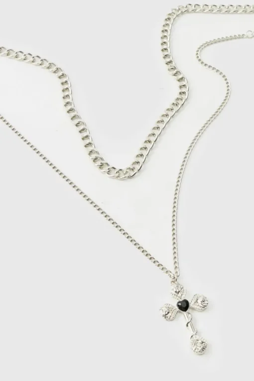Layered Cross Necklace
