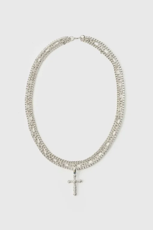 Layered Cross Necklace