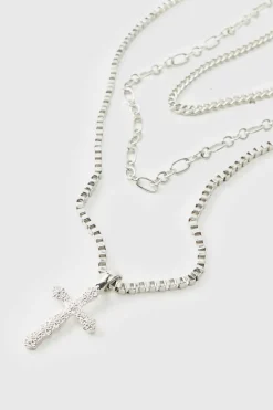 Layered Cross Necklace