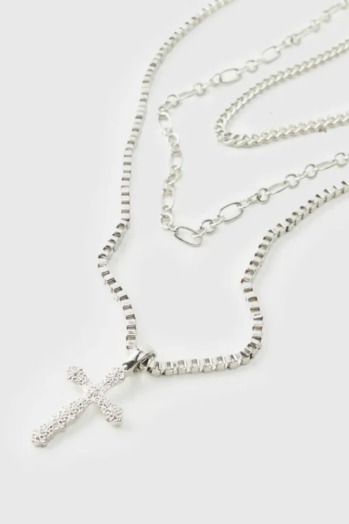 Layered Cross Necklace