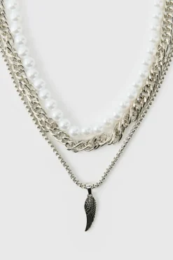 Layered Feather Necklace
