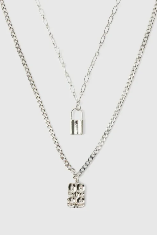 Layered Lock Necklace