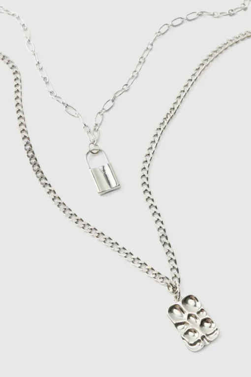 Layered Lock Necklace