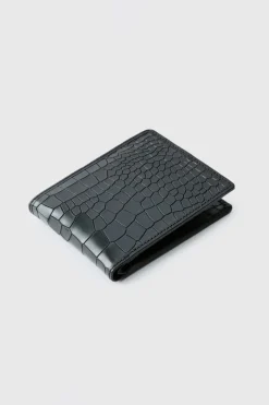 Leather Snake Skin Effect Wallet