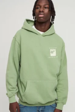 Limited Edition Botanical 3D Print Washed Hoodie
