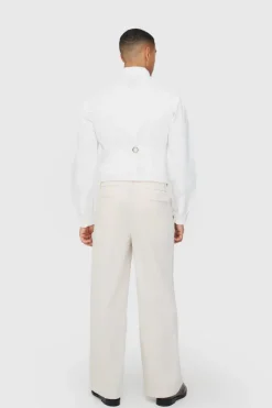 Linen Blend Slim Fit Waistcoat