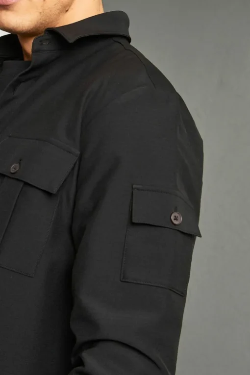 Long Sleeve 4 Way Stretch Fit Overshirt