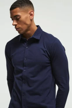Long Sleeve Slim Fit Jersey Shirt