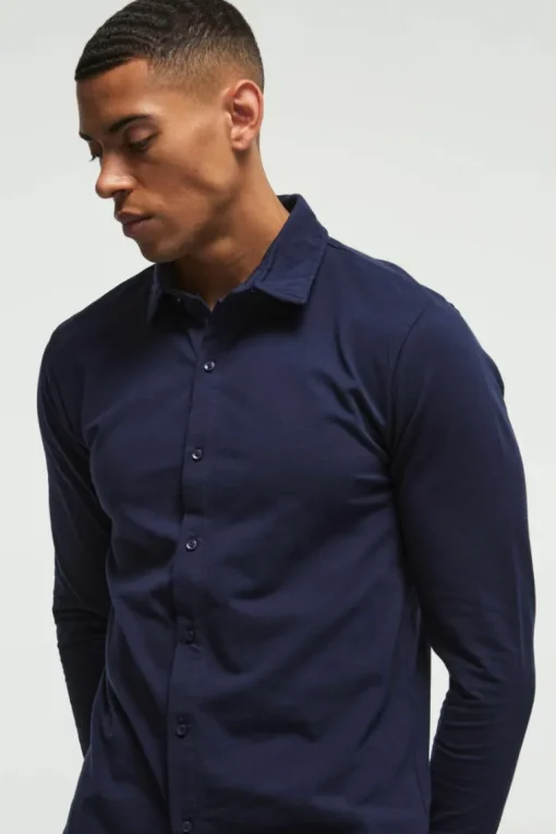 Long Sleeve Slim Fit Jersey Shirt