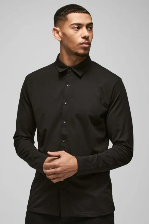 Long Sleeve Slim Fit Jersey Shirt