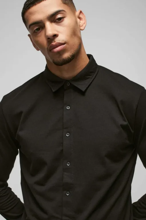 Long Sleeve Slim Fit Jersey Shirt