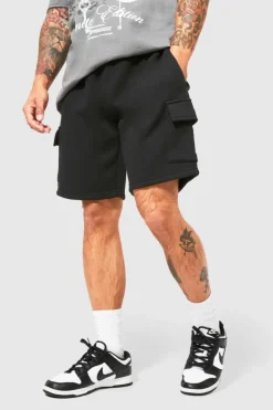 Loose Fit Cargo Jersey Short