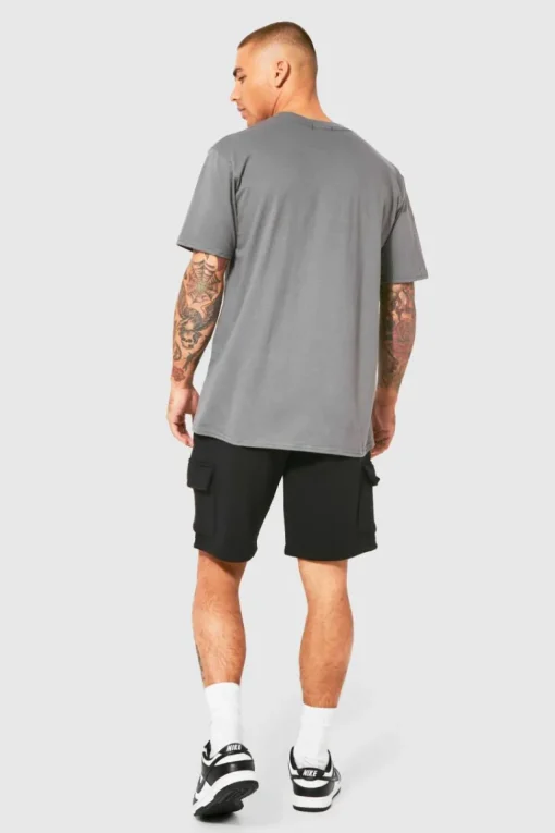 Loose Fit Cargo Jersey Short